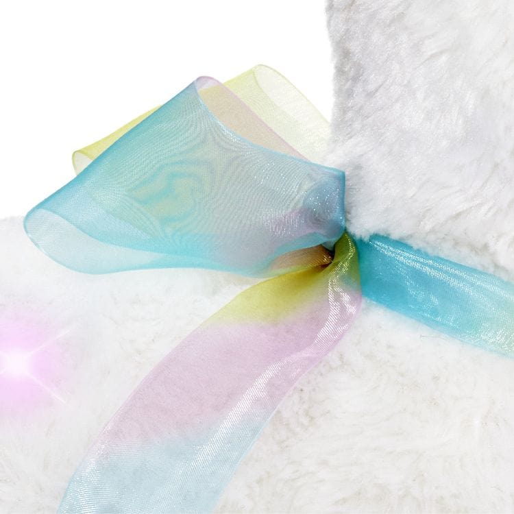 12" Glow Brights LED with Sound Alpaca Plush - Cream - Image 5