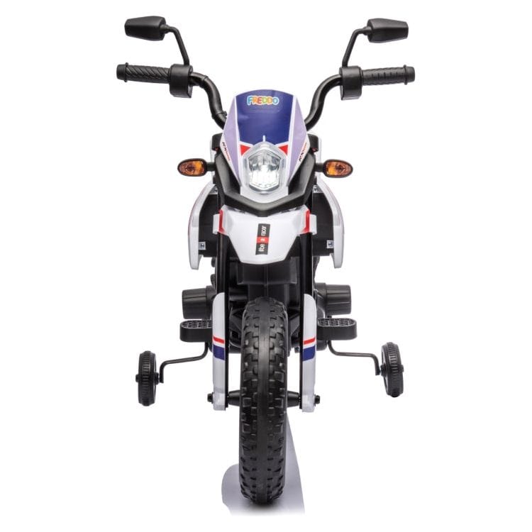 12V Aprilia Motorcycle 1 Seater Ride On for Kids - White - Image 4
