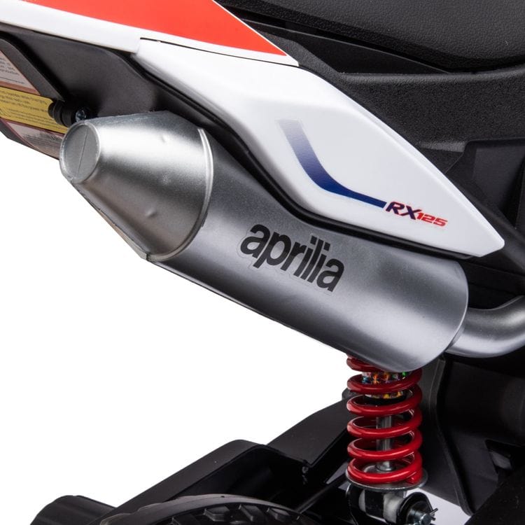 12V Aprilia Motorcycle 1 Seater Ride On for Kids - White - Image 10