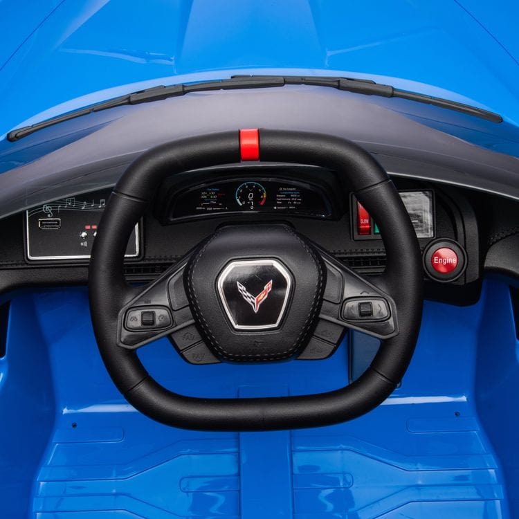 12V Corvette C8 1-Seater Ride On Car - Blue - Image 8