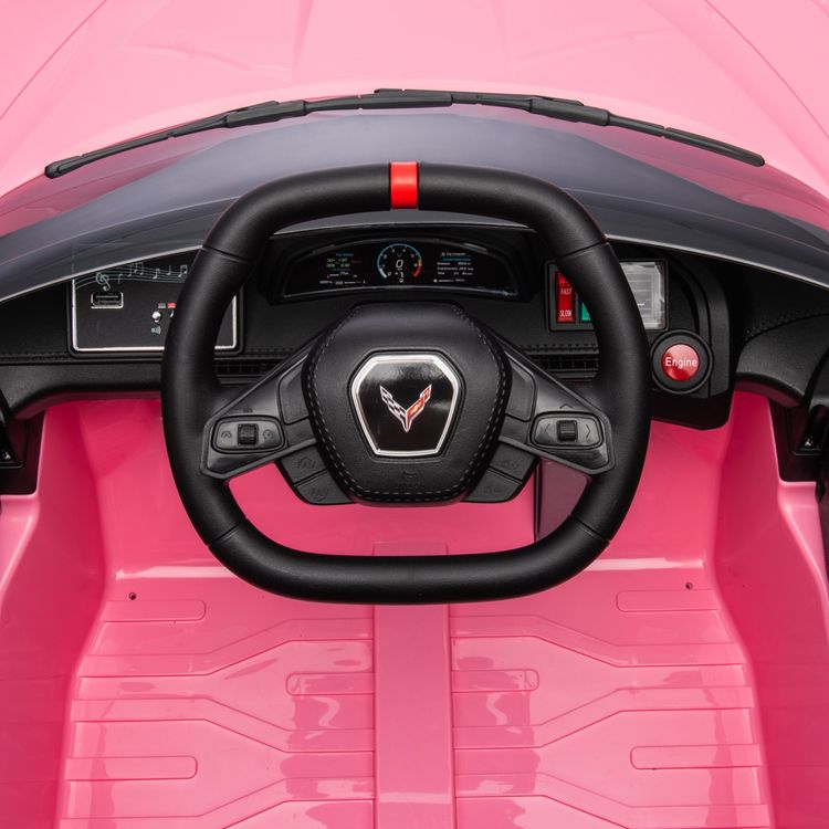 12V Corvette C8 1-Seater Ride On Car - Pink - Image 8