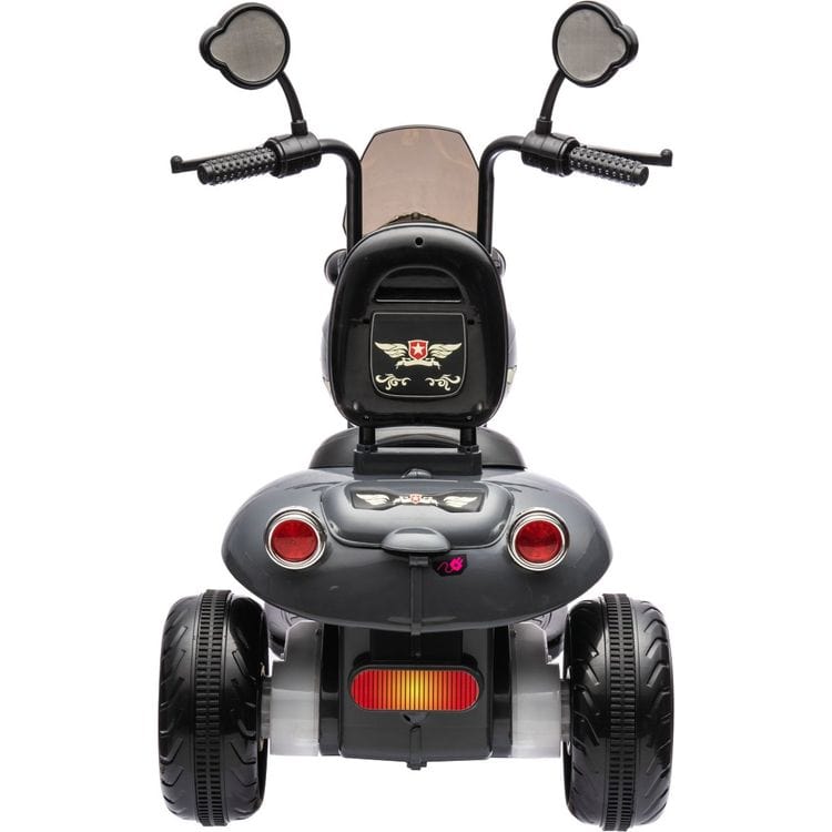 12V Kids Cruiser 1-Seater Motorcycle - Black - Image 3
