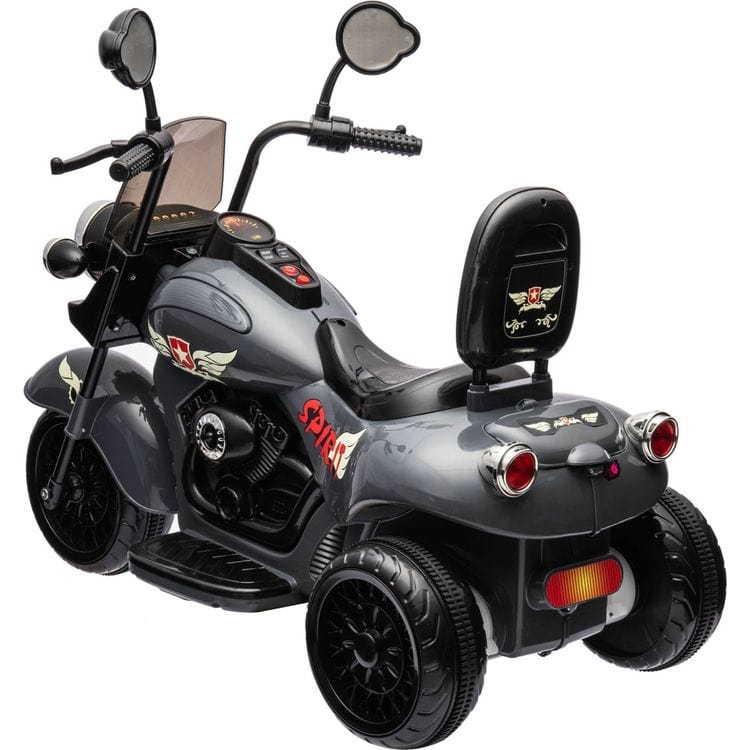 12V Kids Cruiser 1-Seater Motorcycle - Black - Image 5