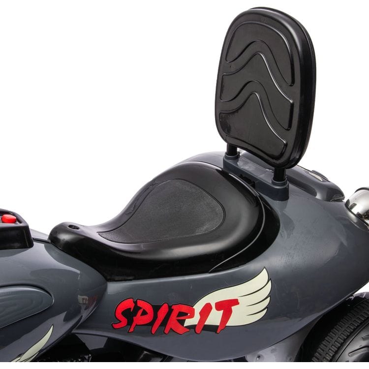 12V Kids Cruiser 1-Seater Motorcycle - Black - Image 8