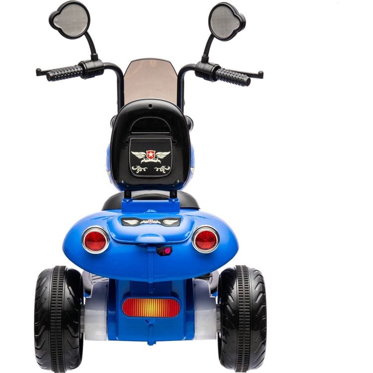 12V Kids Cruiser 1-Seater Motorcycle - Blue - Image 3