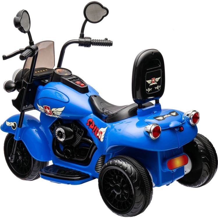 12V Kids Cruiser 1-Seater Motorcycle - Blue - Image 5