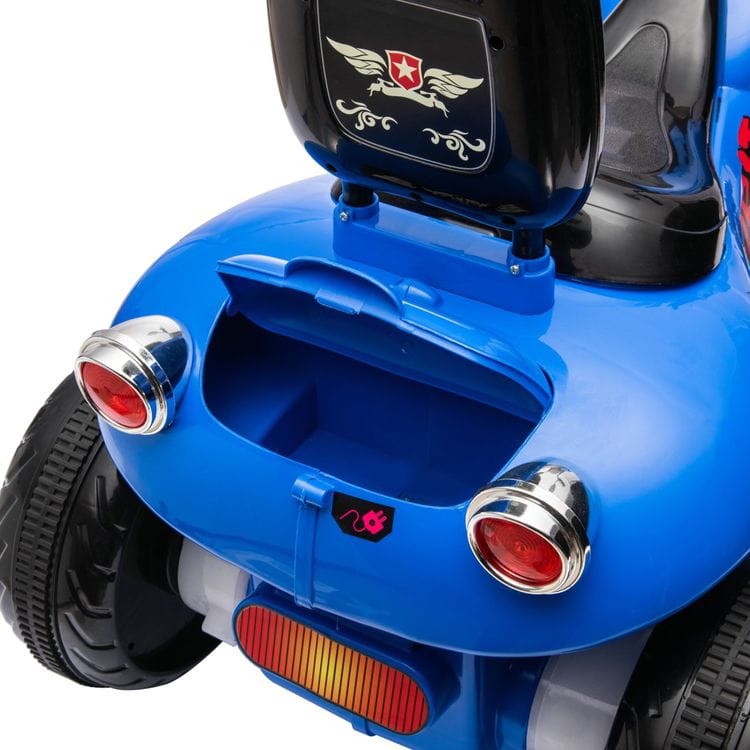 12V Kids Cruiser 1-Seater Motorcycle - Blue - Image 8