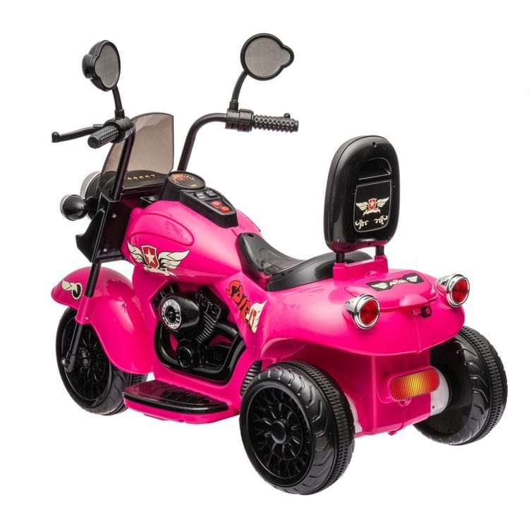 12V Kids Cruiser 1-Seater Motorcycle - Pink - Image 5
