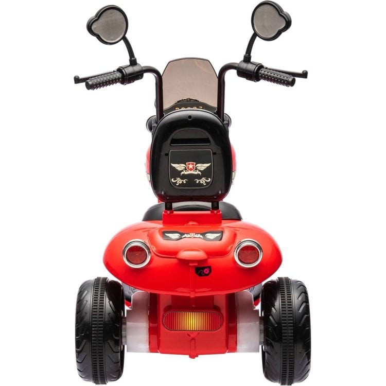 12V Kids Cruiser 1-Seater Motorcycle - Red - Image 3