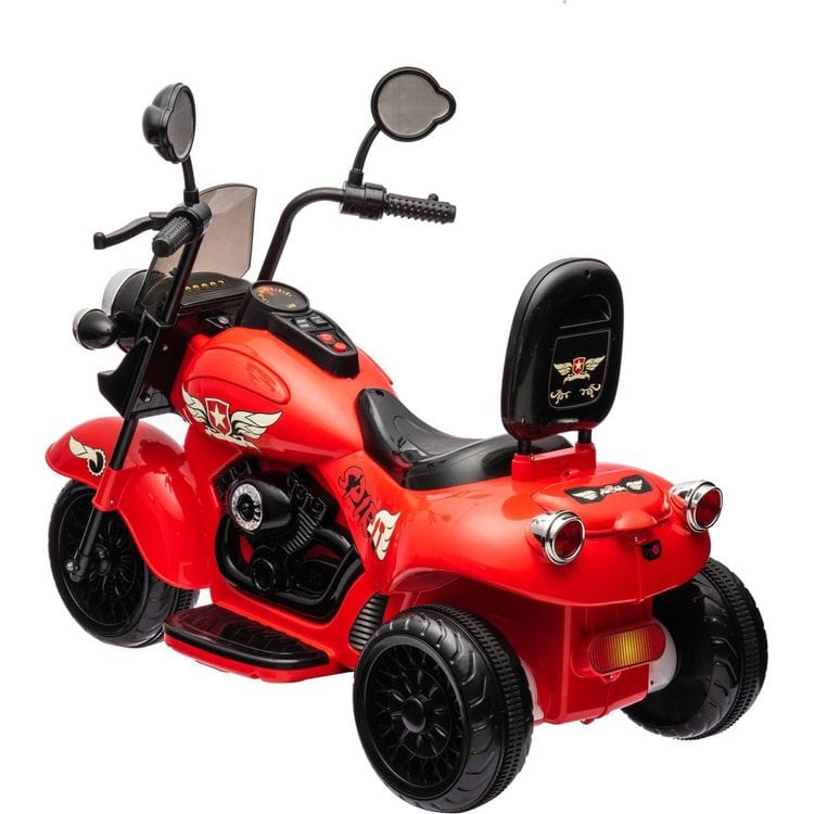 12V Kids Cruiser 1-Seater Motorcycle - Red - Image 5