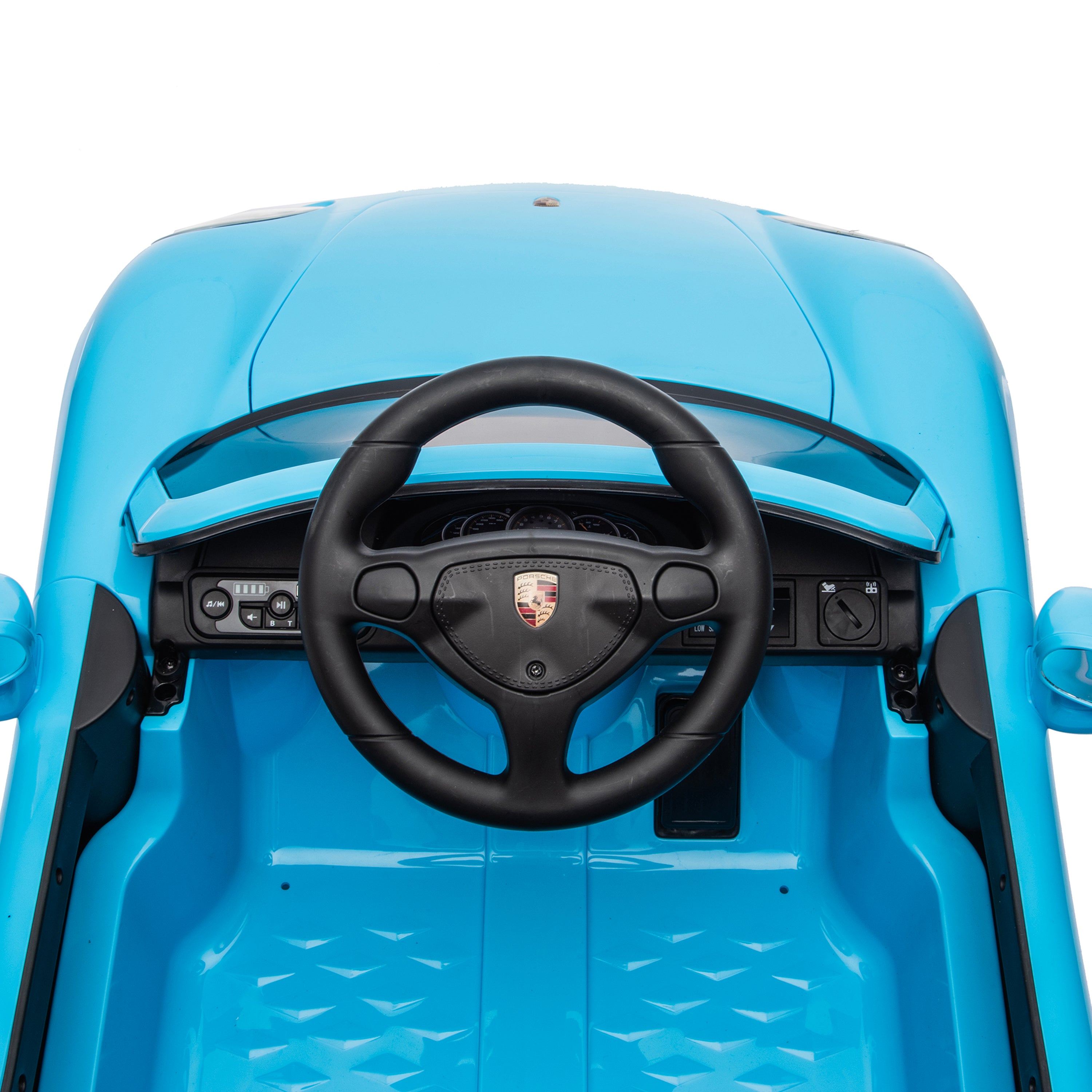 12V Porsche Carrera GT 1 Seater Ride On Car - Blue - Image 3