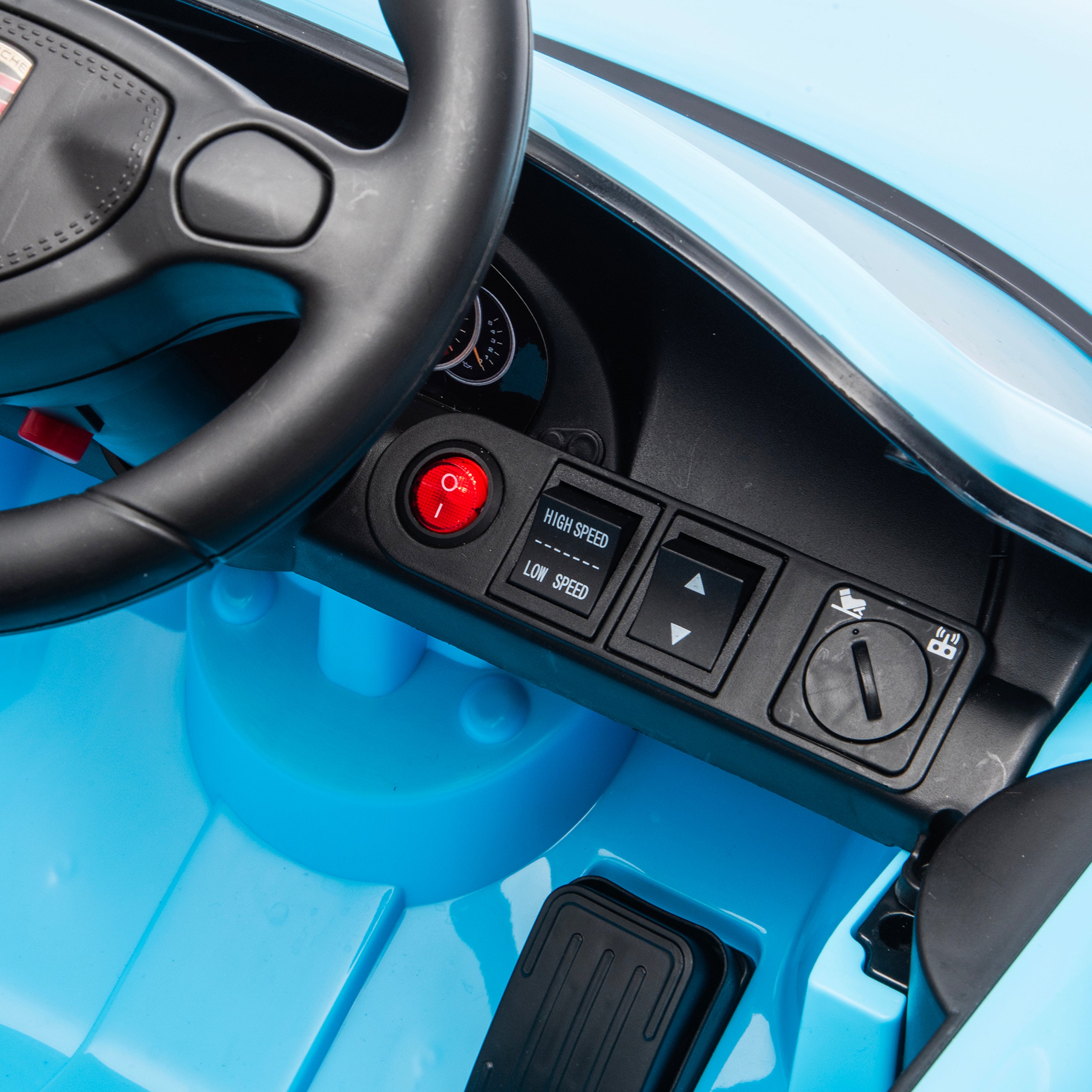 12V Porsche Carrera GT 1 Seater Ride On Car - Blue - Image 5