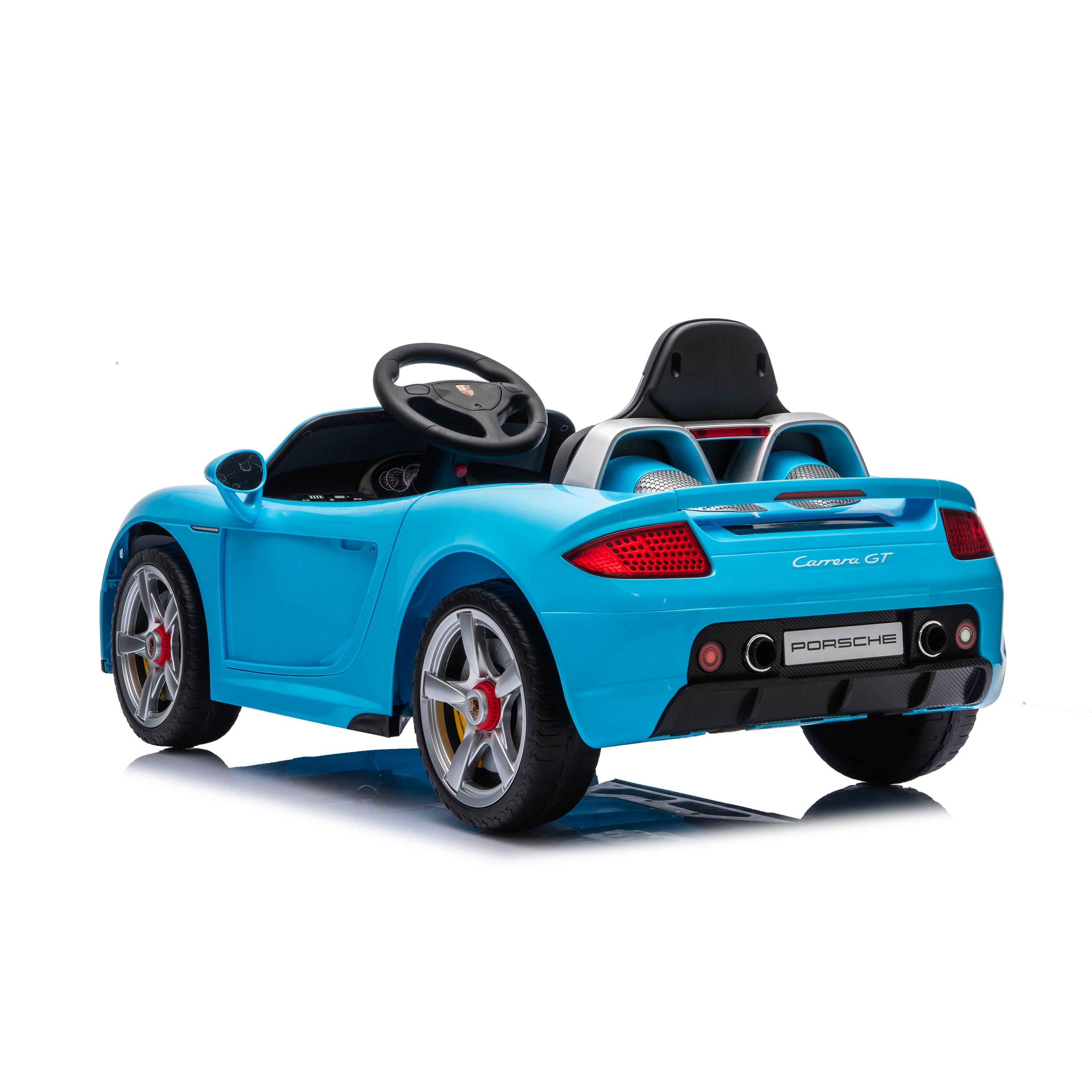 12V Porsche Carrera GT 1 Seater Ride On Car - Blue - Image 9