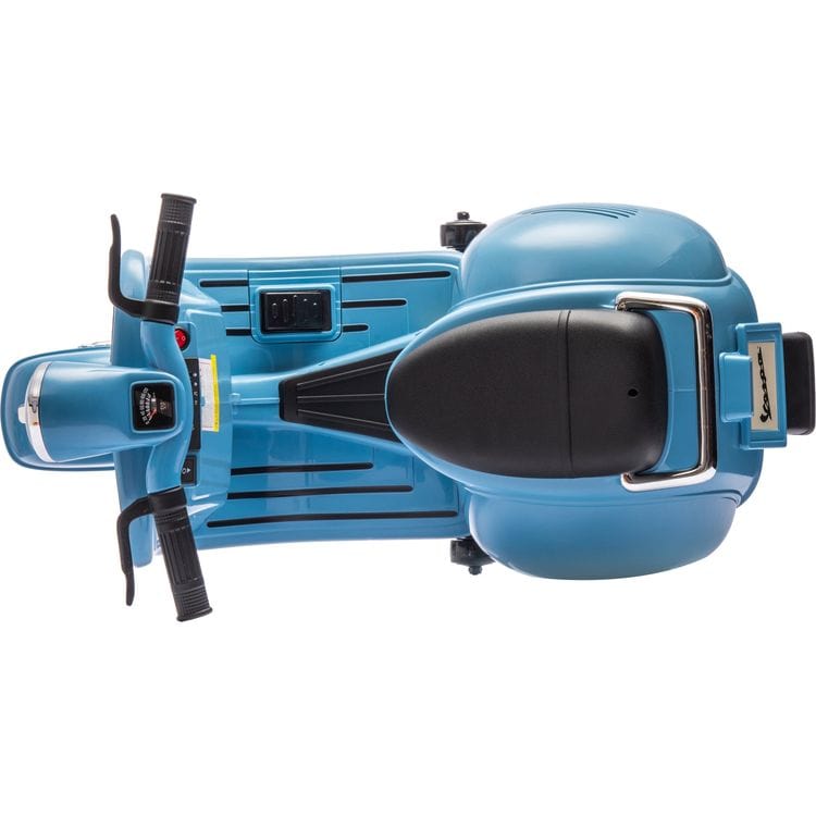 12V Vespa Electric Ride-On Scooter - Blue - Image 5