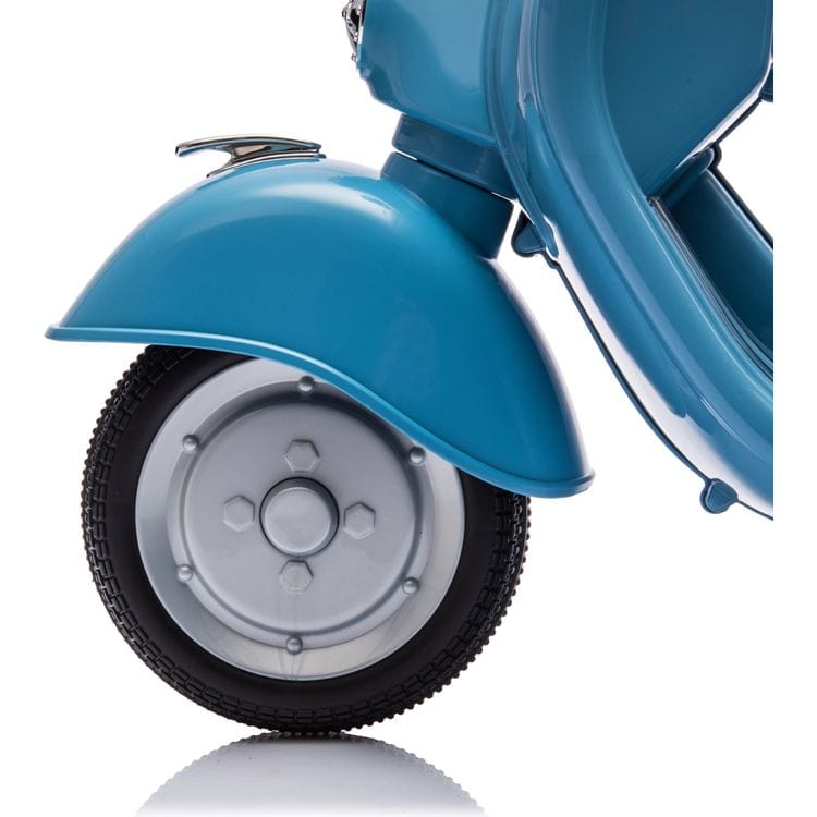 12V Vespa Electric Ride-On Scooter - Blue - Image 6