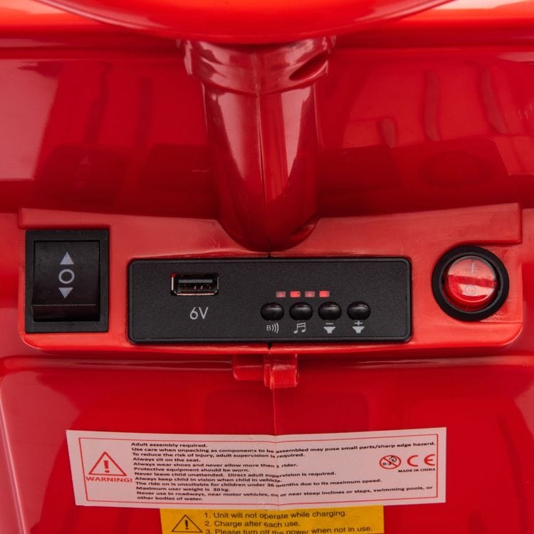 12V Vespa Electric Ride-On Scooter - Red - Image 9