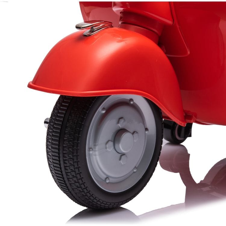 12V Vespa Electric Ride-On Scooter - Red - Image 6