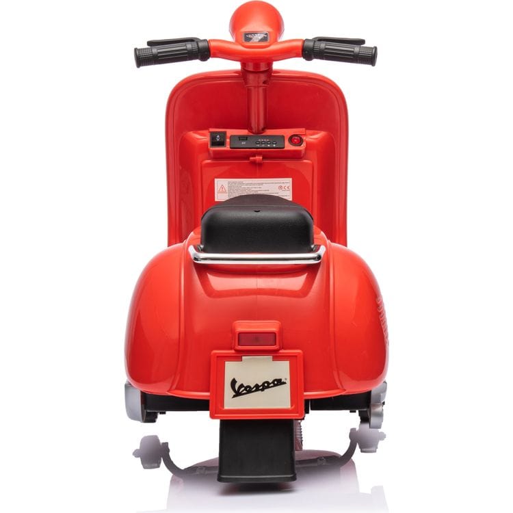 12V Vespa Electric Ride-On Scooter - Red - Image 4