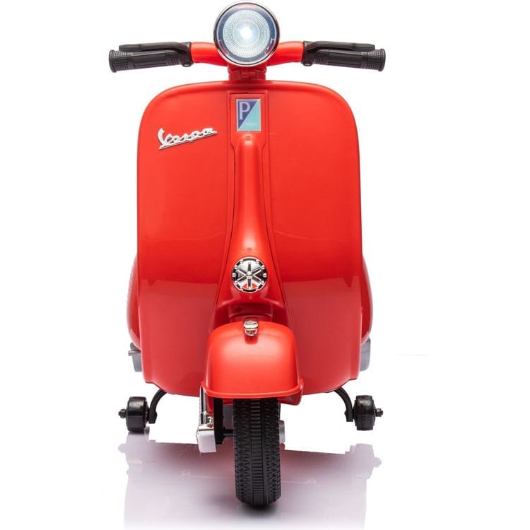 12V Vespa Electric Ride-On Scooter - Red - Image 3
