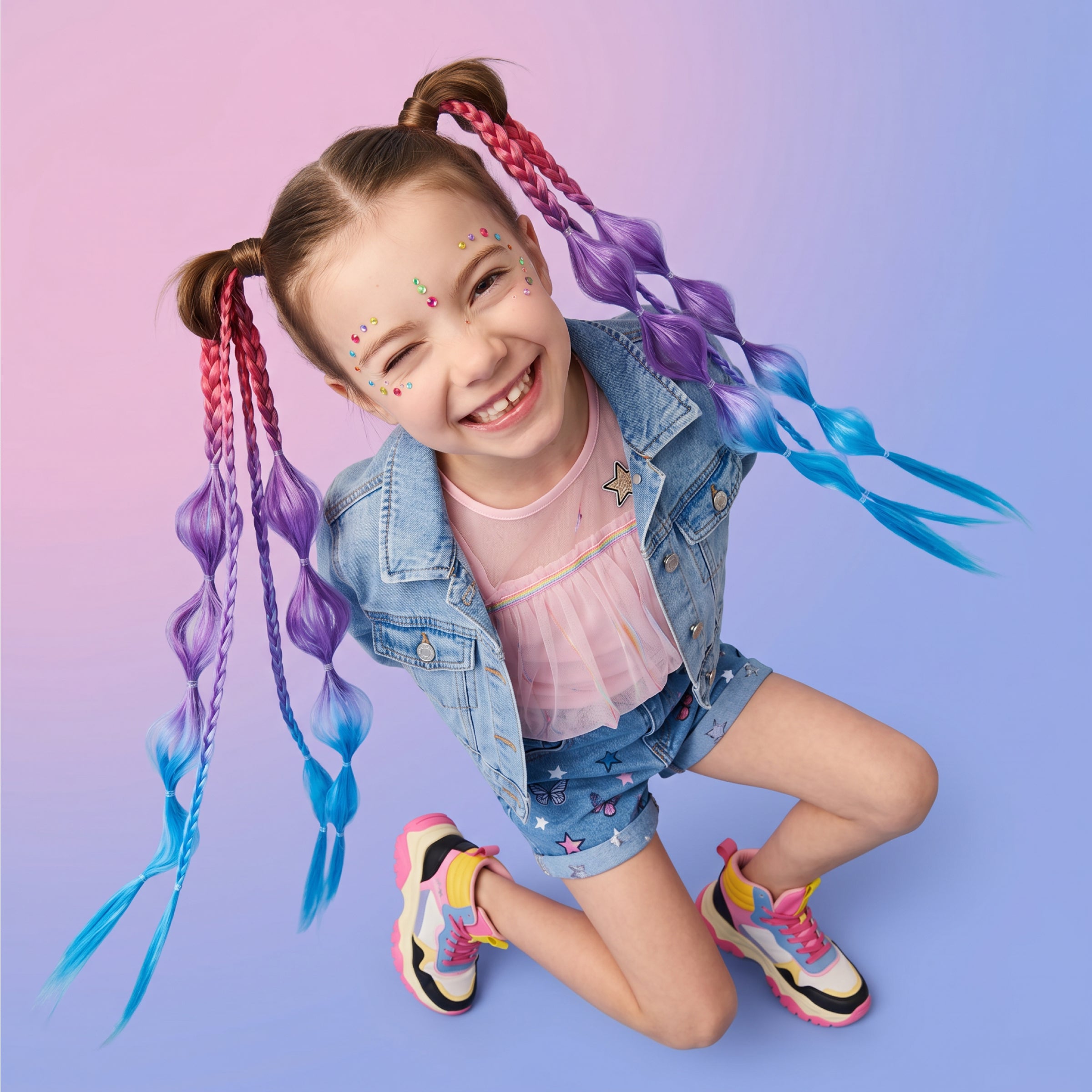 Alternative view of 20" Wrap Ponytail Hair Extension – Candy Sky