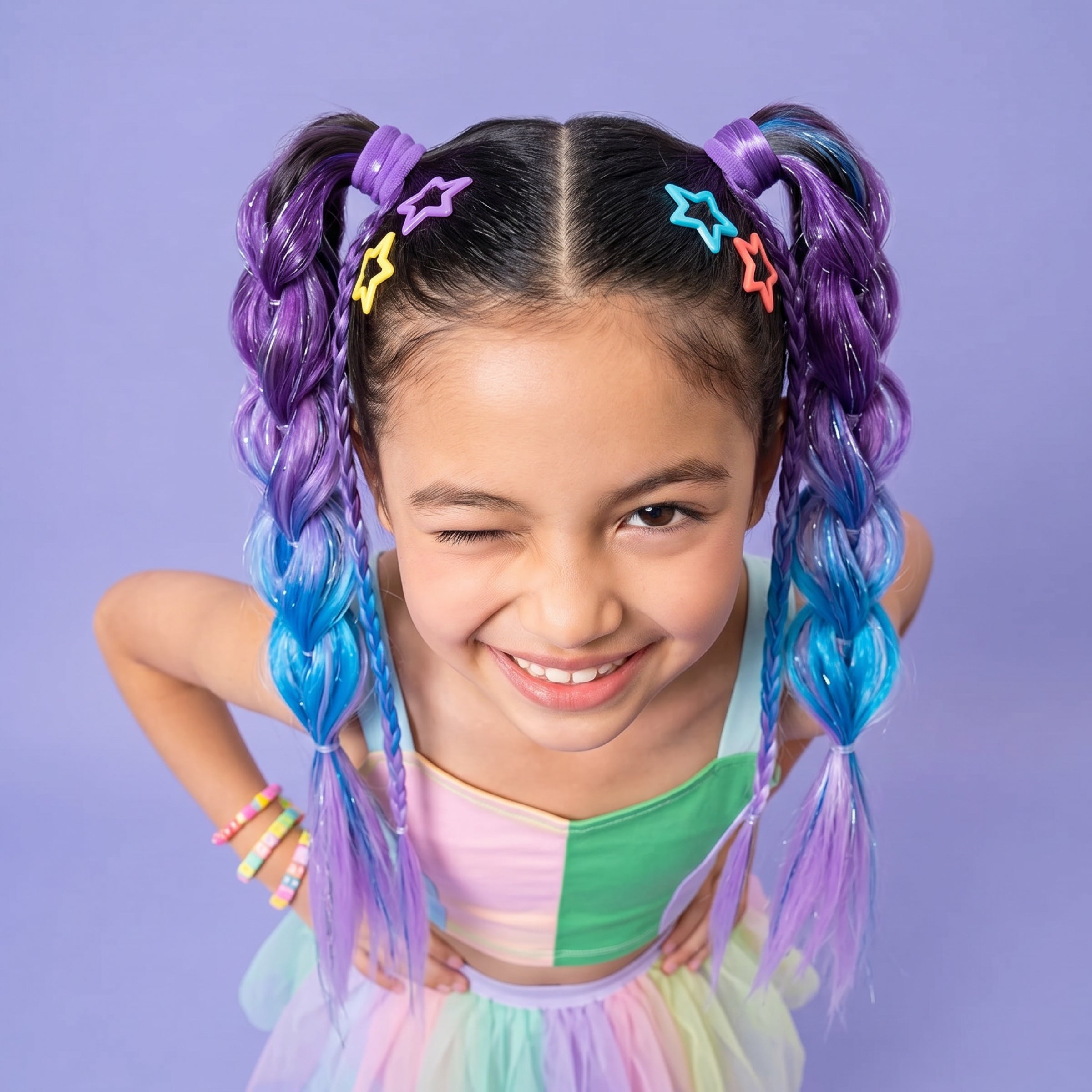 Alternative view of 20" Wrap Ponytail Hair Extension – Lilac Pop