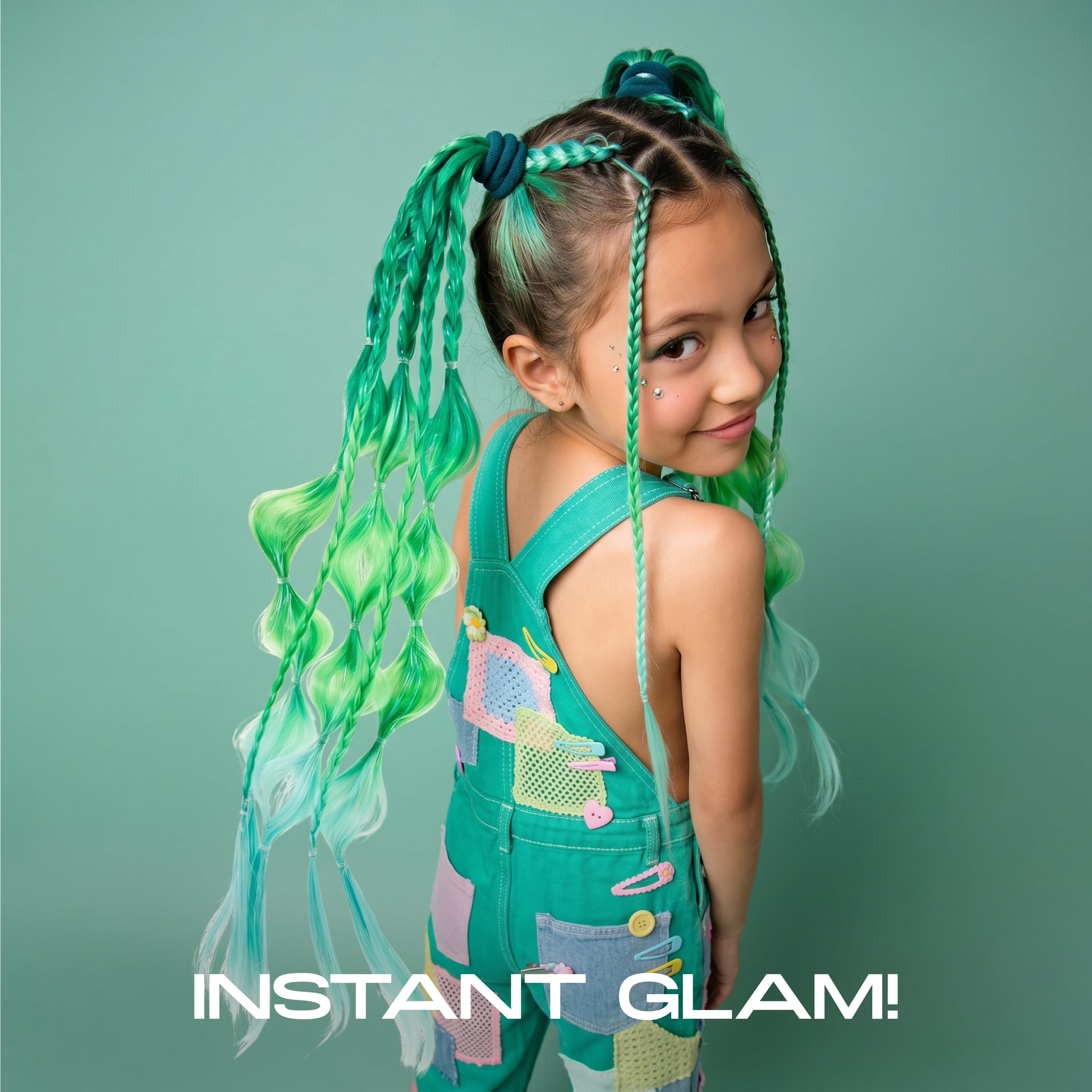 20" Wrap Ponytail Hair Extension – Magic Mint - Image 3