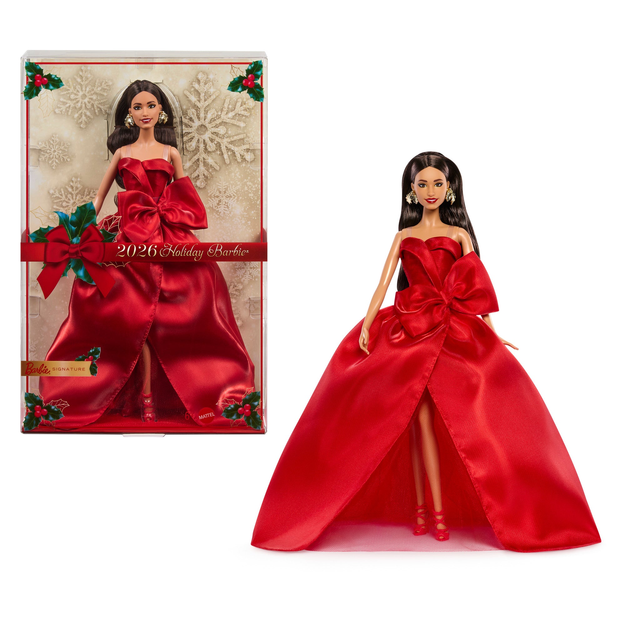 2026 Holiday Barbie Doll - Brunette - Image 5