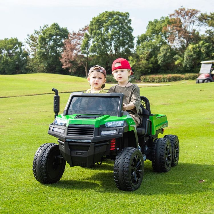 Alternative view of 24V 4x4 Freddo Toys Tractor Trailer 2 Seater Ride on - Green