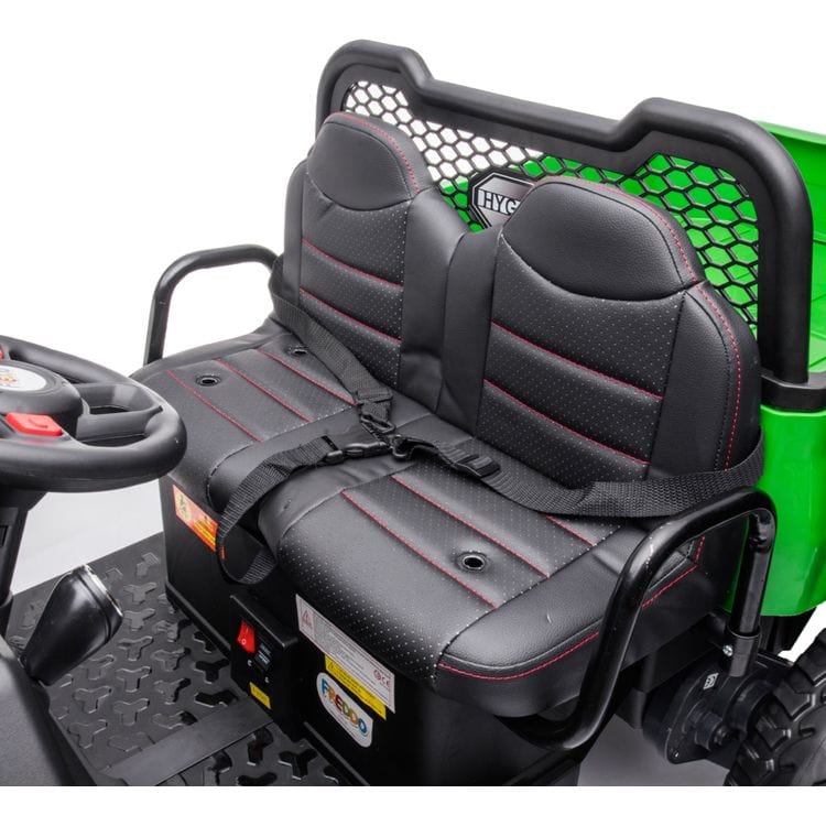 24V 4x4 Freddo Toys Tractor Trailer 2 Seater Ride on - Green - Image 9