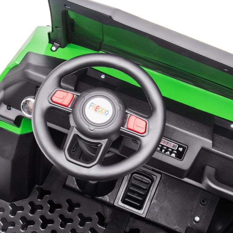 24V 4x4 Freddo Toys Tractor Trailer 2 Seater Ride on - Green - Image 8