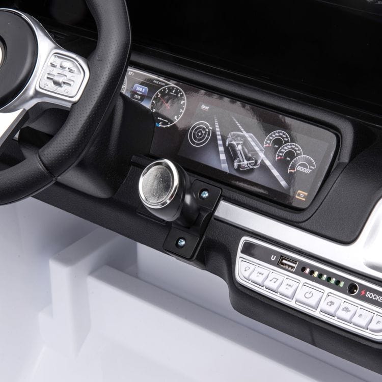 24V 4x4 Mercedes Benz G63 AMG 2 Seater Ride On Car - White - Image 10