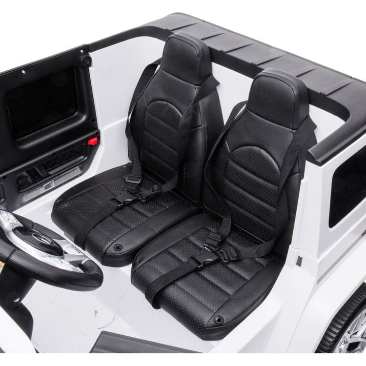 24V 4x4 Mercedes Benz G63 AMG 2 Seater Ride On Car - White - Image 9