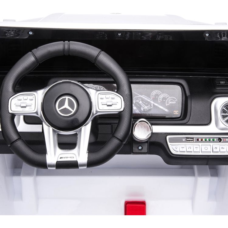 24V 4x4 Mercedes Benz G63 AMG 2 Seater Ride On Car - White - Image 8