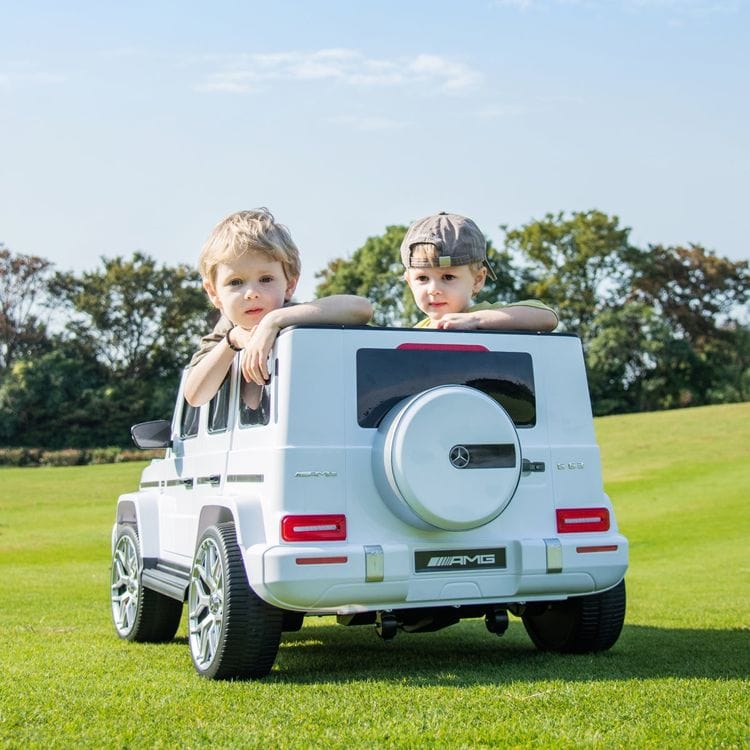 24V 4x4 Mercedes Benz G63 AMG 2 Seater Ride On Car - White - Image 3
