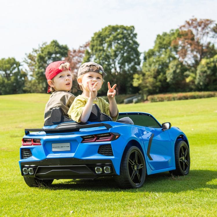 24V Chevrolet Corvette C8 2 Seater Ride on - Blue - Image 4