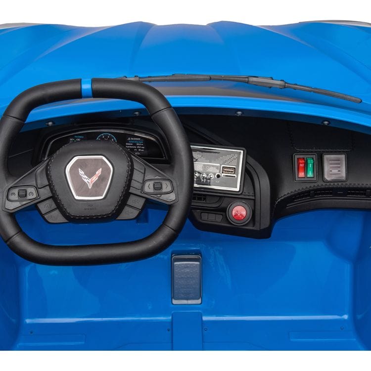 24V Chevrolet Corvette C8 2 Seater Ride on - Blue - Image 8