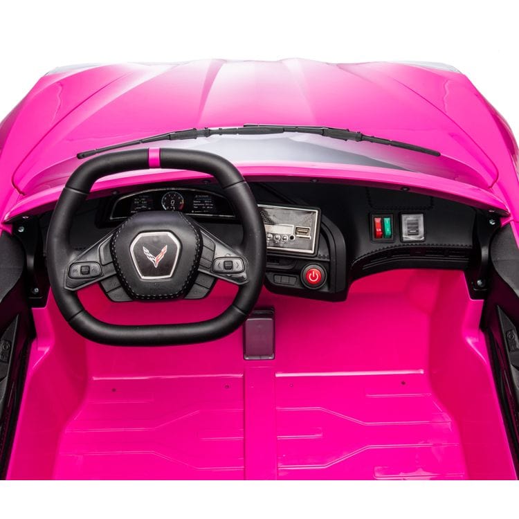 24V Corvette C8 2-Seater Ride On Car - Pink - Image 7