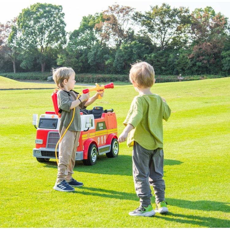 24V Freddo Fire Truck 2-Seater Ride on - Red - Image 6