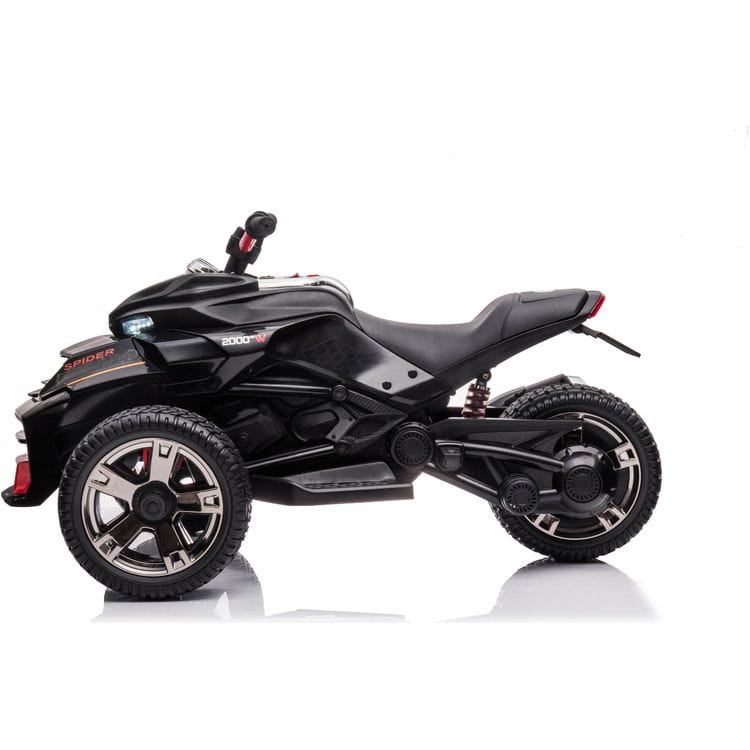 Alternative view of 24V Freddo Spider 3-Wheel Motorcycle 2-Seater Ride On - Black