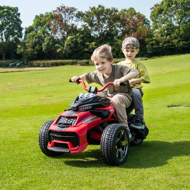 Alternative view of 24V Freddo Spider 3-Wheel Motorcycle 2-Seater Ride On - Red
