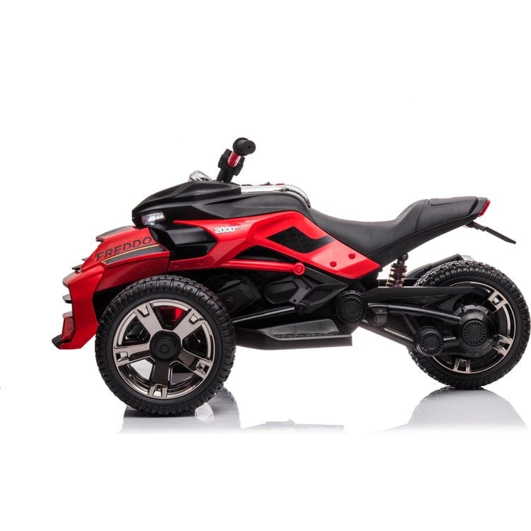 24V Freddo Spider 3-Wheel Motorcycle 2-Seater Ride On - Red - Image 3