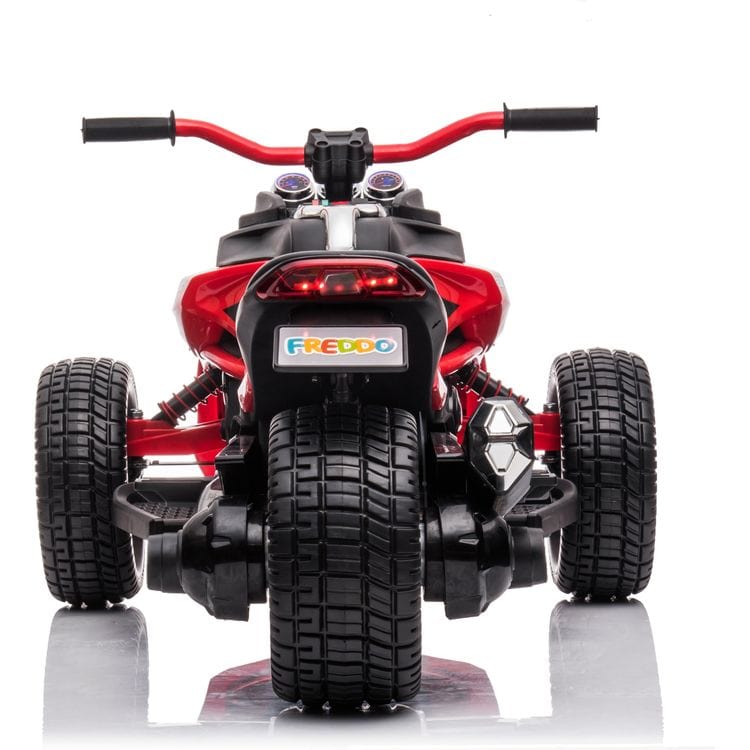24V Freddo Spider 3-Wheel Motorcycle 2-Seater Ride On - Red - Image 4