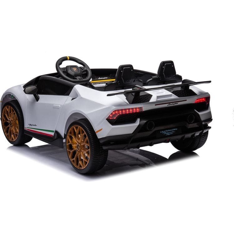 24V Lamborghini Huracan 2-Seater Electric Ride On - White - Image 5