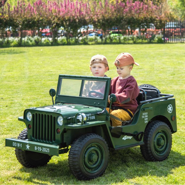 Alternative view of 24V Military Jeep 3-Seater Electric Ride On