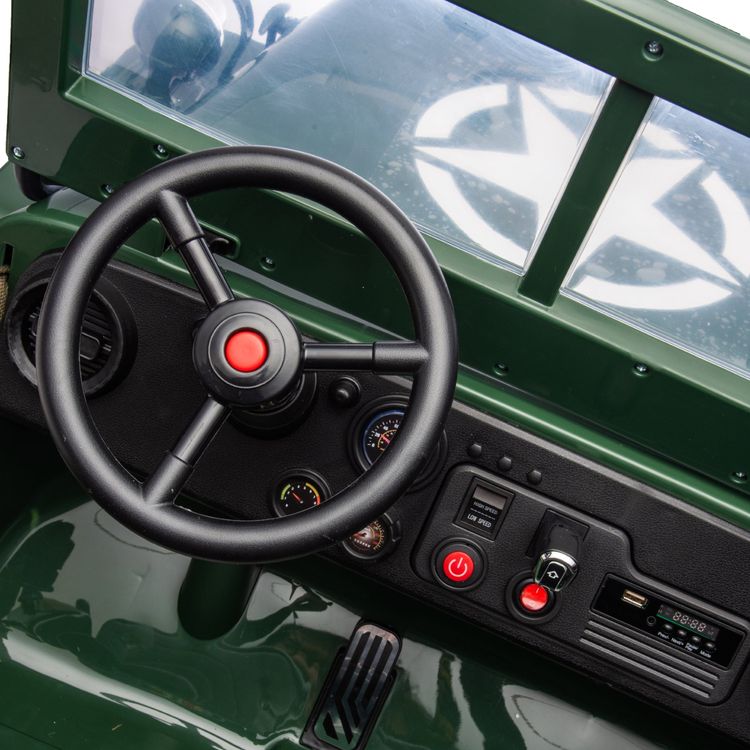 24V Military Jeep 3-Seater Electric Ride On - Image 9
