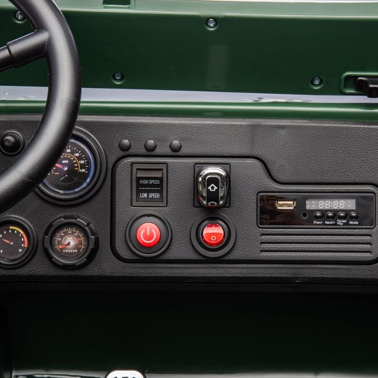 24V Military Jeep 3-Seater Electric Ride On - Image 10