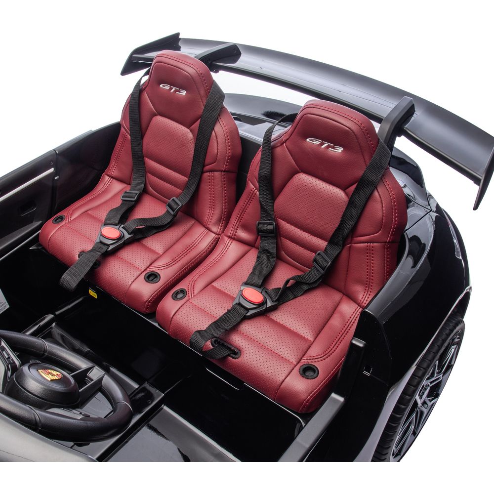 24V Porsche 911 GT3 2-Seater Kids Ride-On Car with Remote Control - Black - Image 4