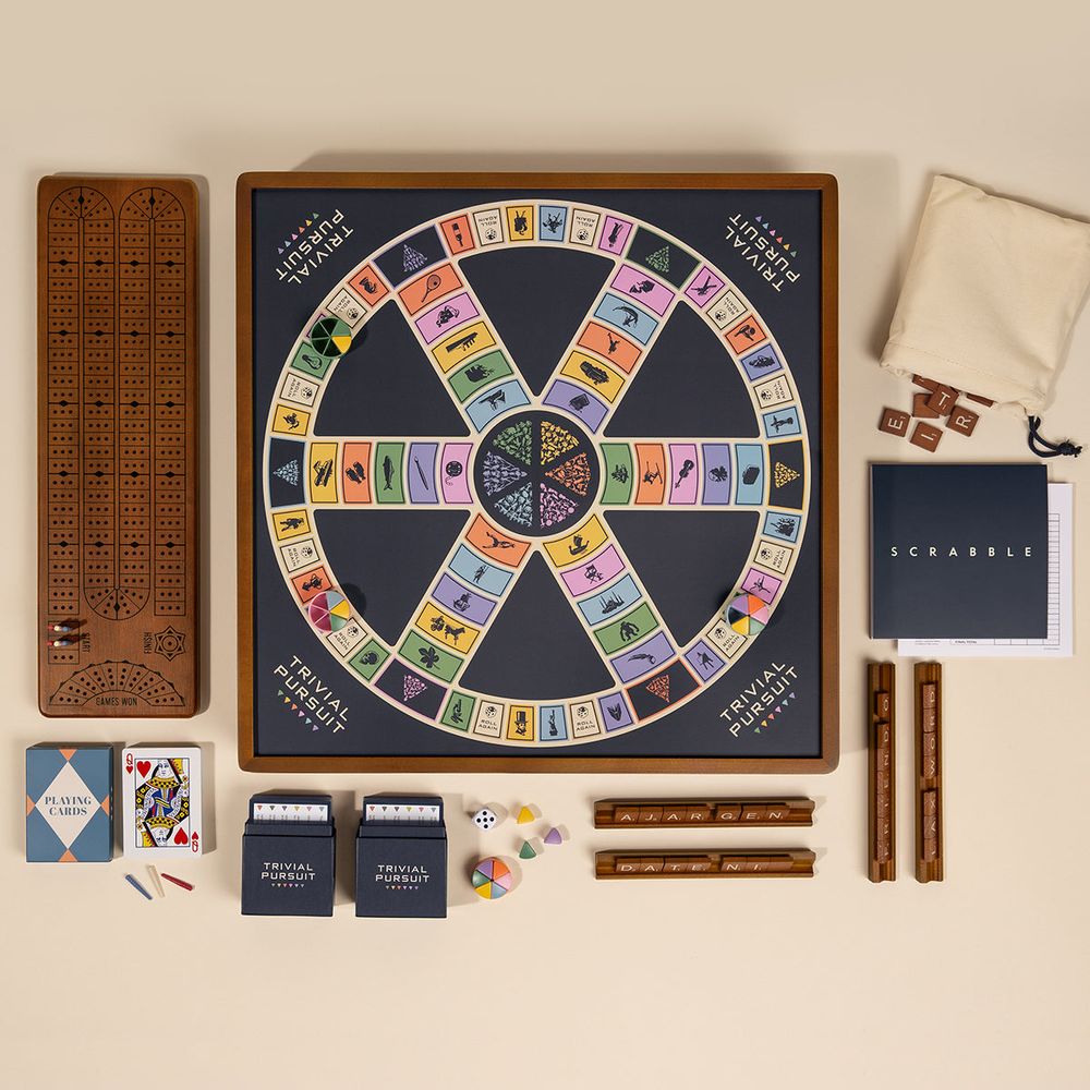 Alternative view of 3-in-1 Premium Game Collection Scrabble Trivial Pursuit and Cribbage