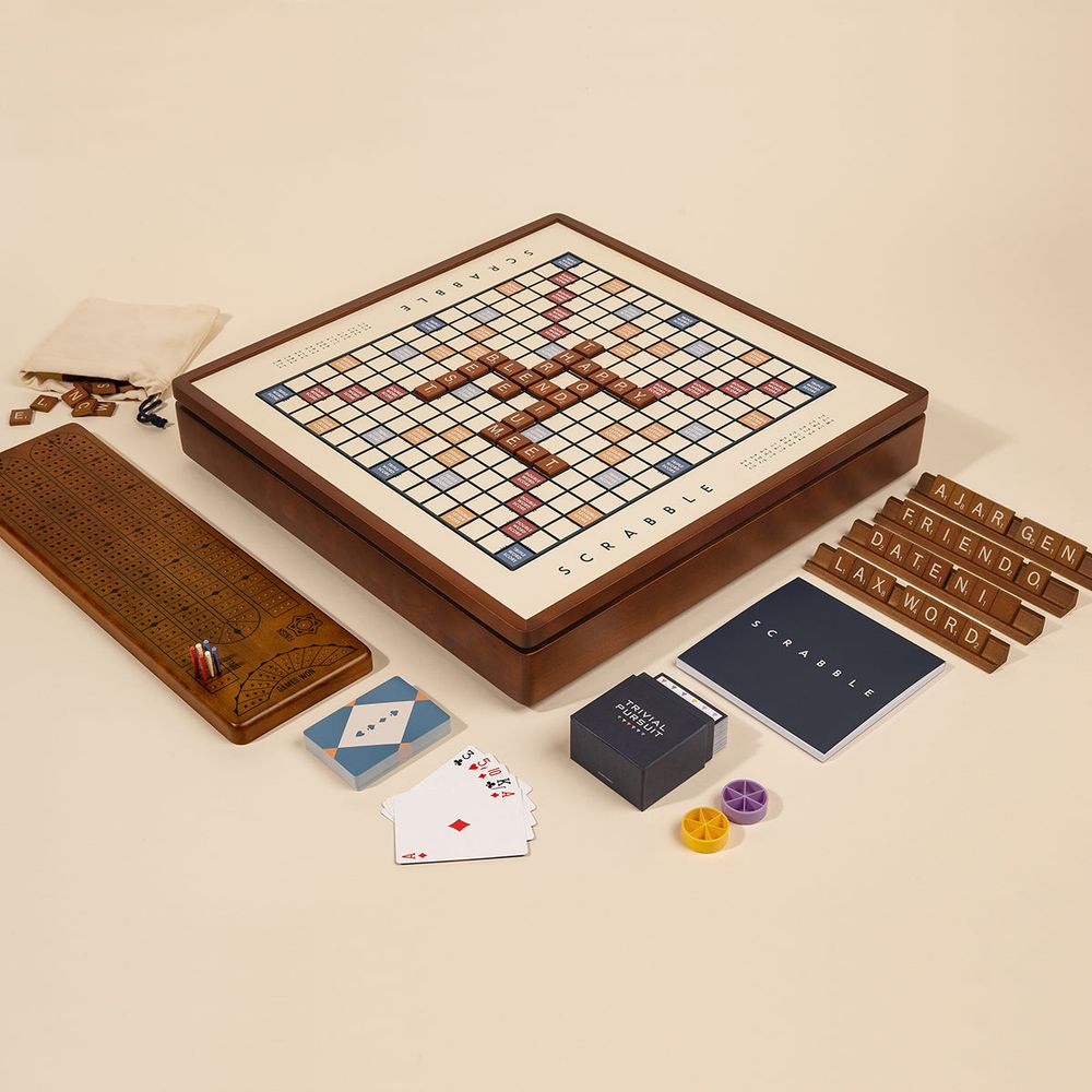 3-in-1 Premium Game Collection Scrabble Trivial Pursuit and Cribbage - Image 3