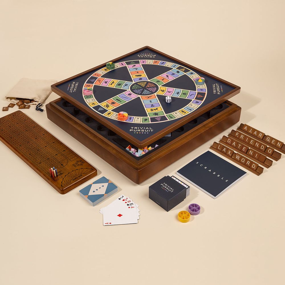 3-in-1 Premium Game Collection Scrabble Trivial Pursuit and Cribbage - Image 4
